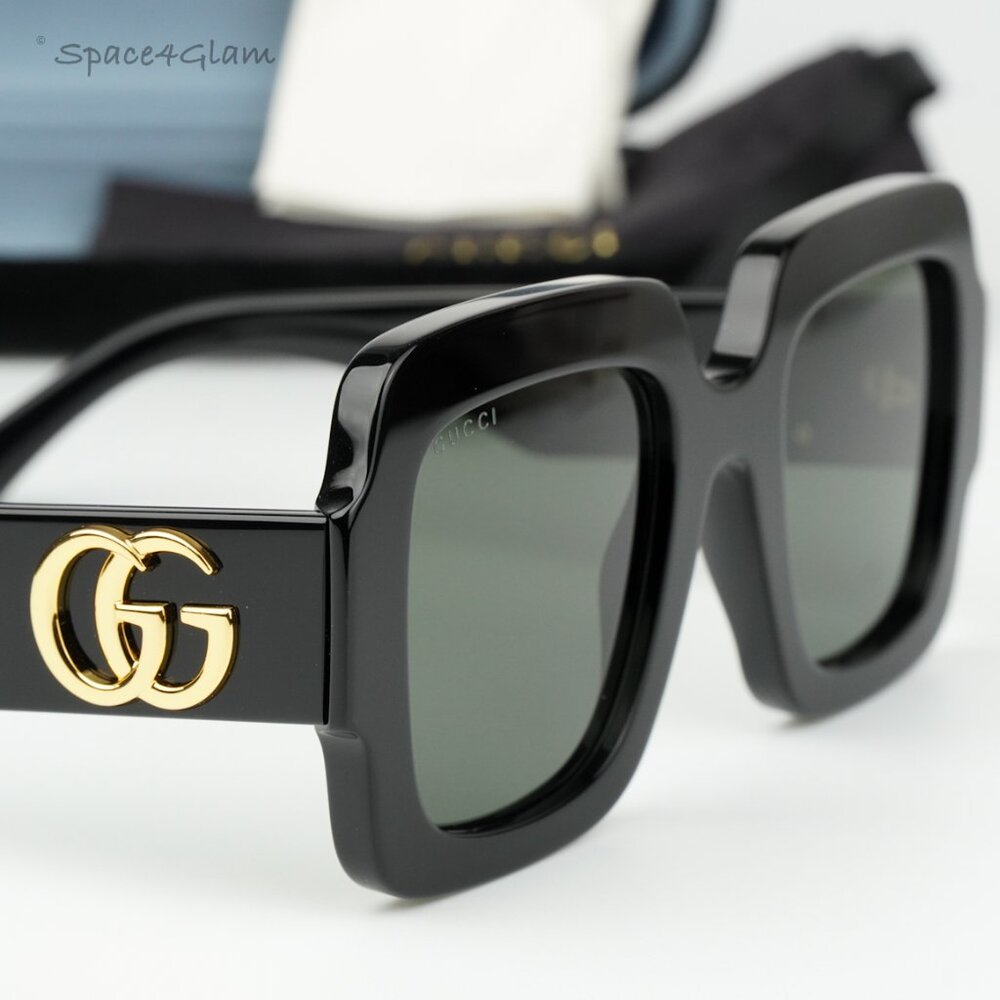 Gucci Women Sunglasses Black Grey Square GG1547S 001 BRAND NEW - Picture 4 of 8